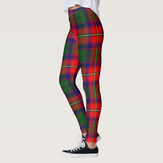 Leggings femininas com tartan do clã Scotstee Wauc (Esquerda)