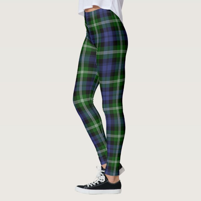 Leggings femininas com xadrez do Clã Baillie Scots (Esquerda)