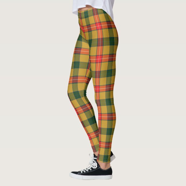 Leggings femininas com xadrez do clã Baxter Scotst (Esquerda)