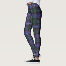 Leggings femininas com xadrez do clã caçador Scots