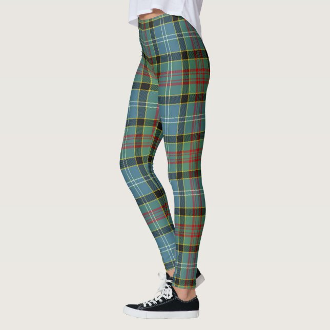Leggings femininas com xadrez do Clã Cathcart Scot (Esquerda)