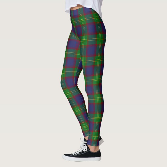 Leggings femininas com xadrez do Clã Durie Scotste (Esquerda)