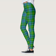 Leggings femininas com xadrez do Clã Johnston Scot