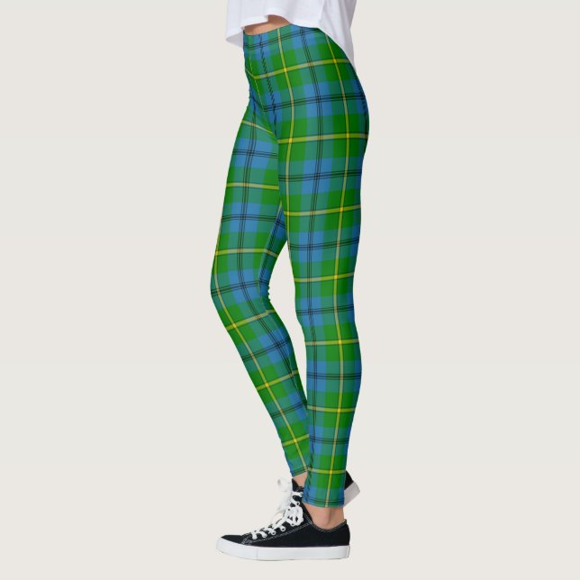 Leggings femininas com xadrez do Clã Johnston Scot (Esquerda)