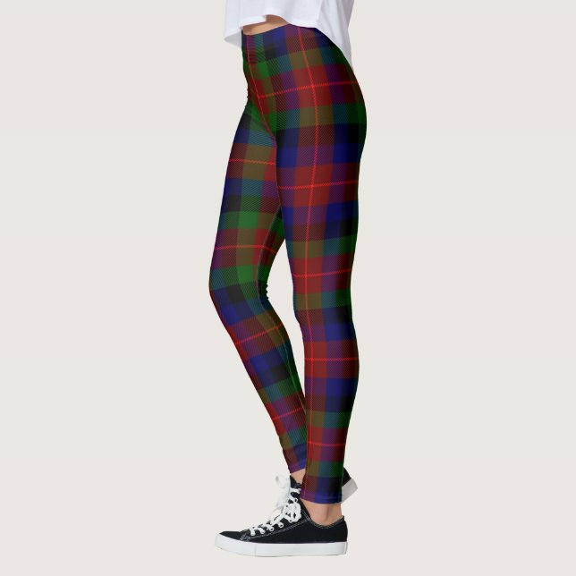 Leggings femininas com xadrez do Clã Tennant Scots (Esquerda)