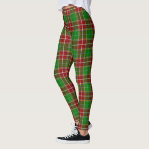 Leggings femininas com xadrez moderno do clã Scots