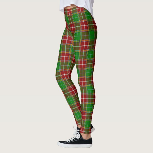 Leggings femininas com xadrez moderno do clã Scots (Esquerda)
