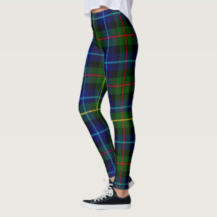 Leggings femininas com xadrez moderno do clã Scots