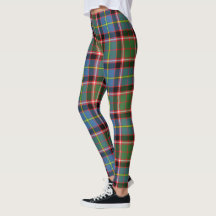 Leggings femininas com xadrez Norvel do Clã Scotst