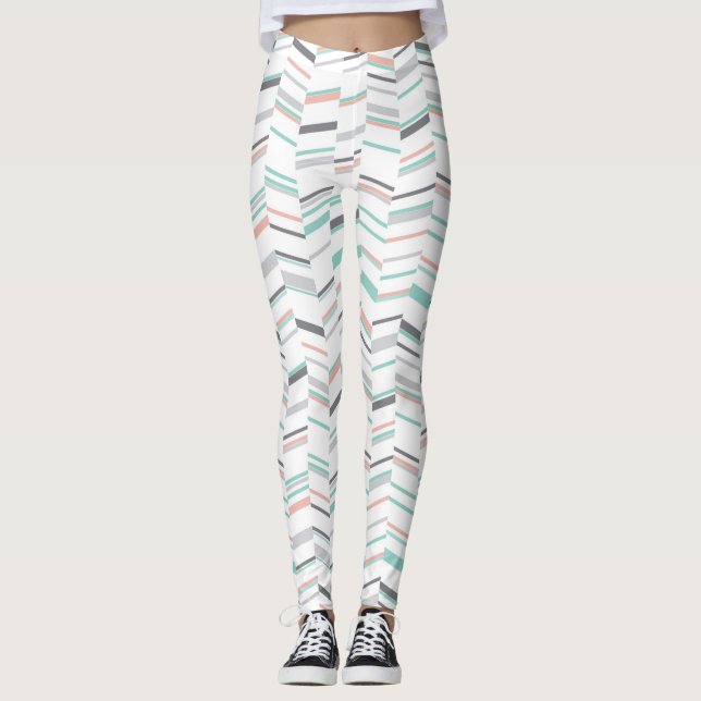 Leggings femininas da linha de pastel leve (Frente)