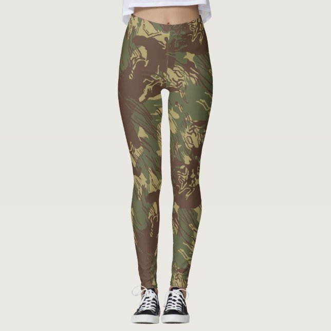 Leggings femininas da rodesia CAMO (Frente)