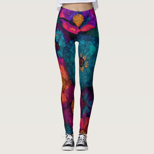 Leggings Femininas de Cintura Alta Elegantes (Frente)