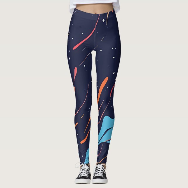 Leggings Femininas de Cintura Alta Elegantes (Frente)