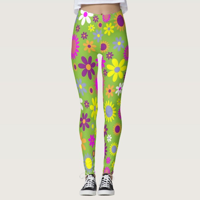 Leggings femininas de energia mais lenta (Frente)