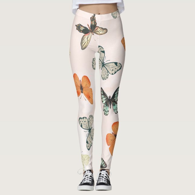 Leggings femininas de moda borboleta (Frente)