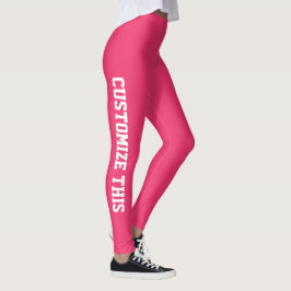 Leggings Femininas de Texto Personalizado Minimali