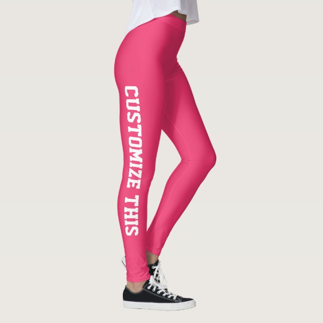 Leggings Femininas de Texto Personalizado Minimali (Direita)