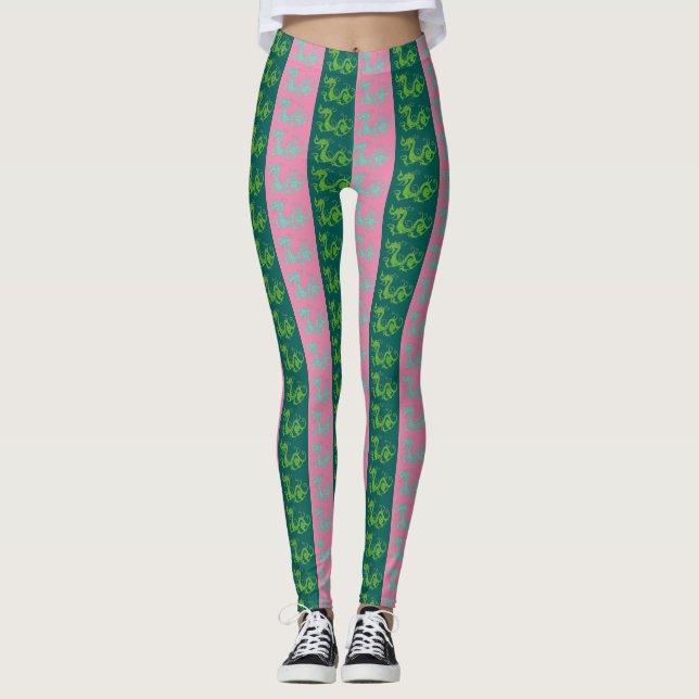 Leggings femininas do dragão (Frente)