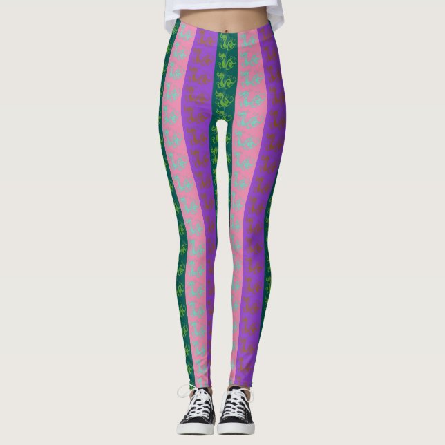 Leggings femininas do dragão (Frente)