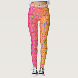 Leggings femininas em alfabeto