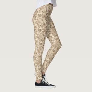 Leggings Femininas Estampa Camuflagem Deserto