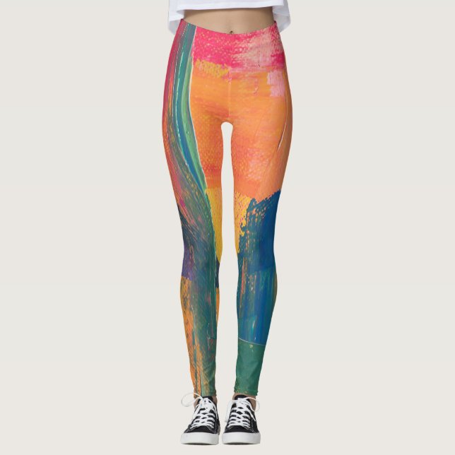 Leggings femininas | Pintura de Malhação Ecológica (Frente)