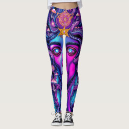 Leggings femininas psicodélicas