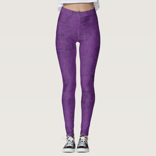 Leggings femininas roxas (Frente)