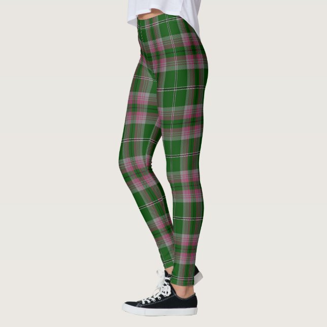 Leggings femininas xadrez cinza do Clã Scotstee (Esquerda)