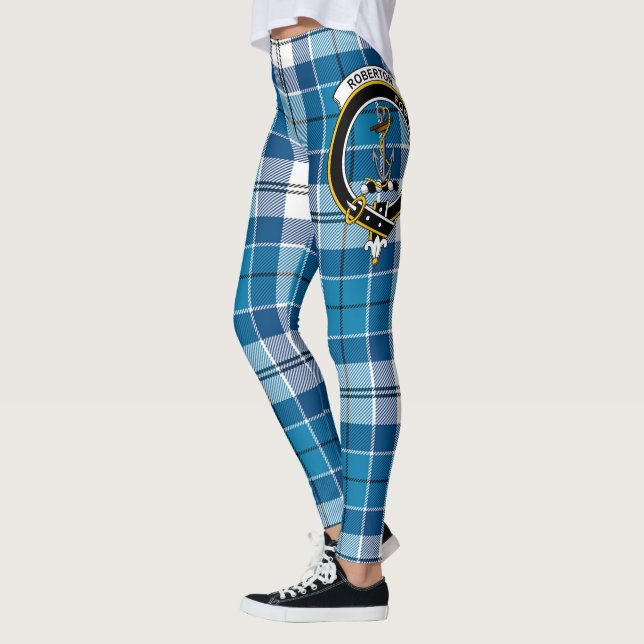 Leggings femininas xadrez Crest Clan Roberton Scot (Esquerda)