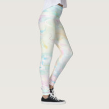 Leggings Femininos Abstratos de Aquarela Pastel