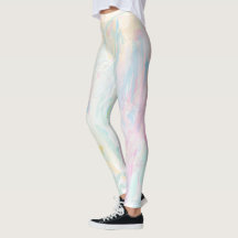 Leggings Femininos de Arte Abstrata em Aquarela Pa