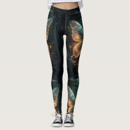 Leggings Femininos Fantasia Borboleta Etérea