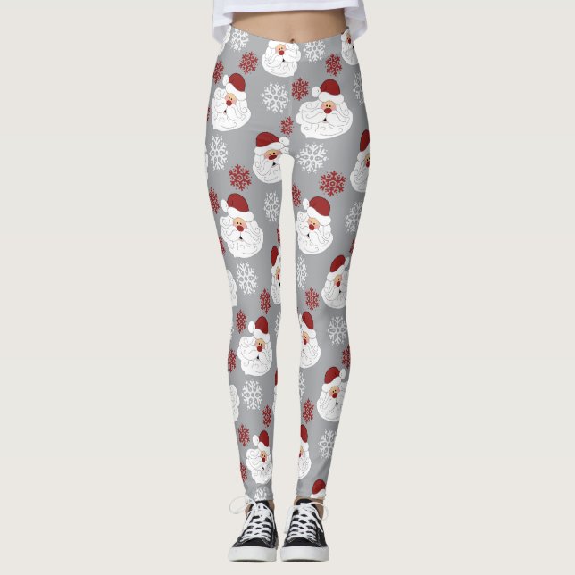 Leggings Feriais de Santa Claus (Frente)