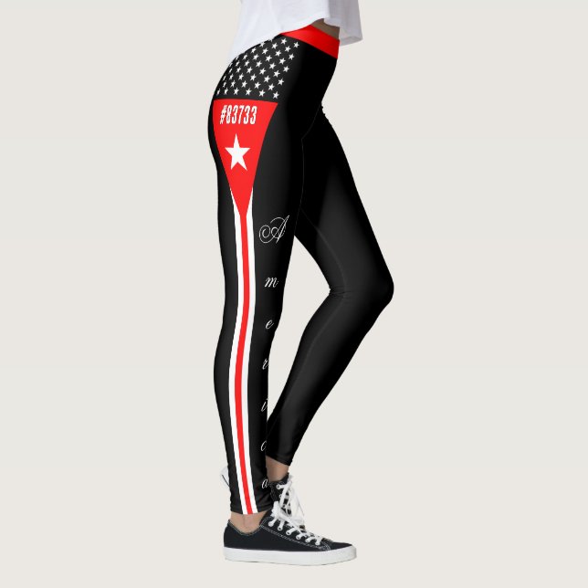 Leggings finas da linha vermelha, personalizadas,  (Direita)