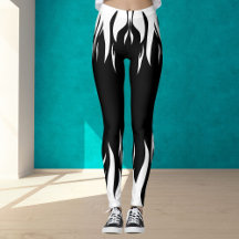 Leggings Flame Preto para esportes e academia