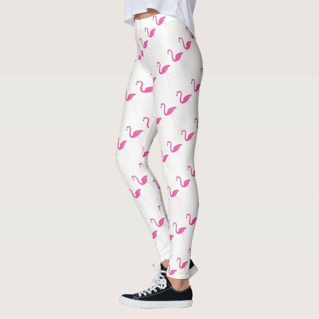 Leggings Flamingo Cor-de-Rosa e Branco (Esquerda)