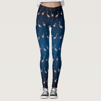 Leggings Flamingo Frenzy (Mistura Azul-Navy)