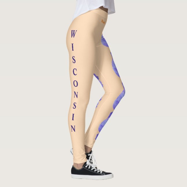 Leggings Flor de Wisconsin Violeta de Madeira (Direita)