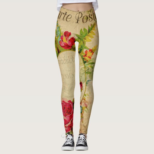 Leggings Florais de Mulheres (Frente)