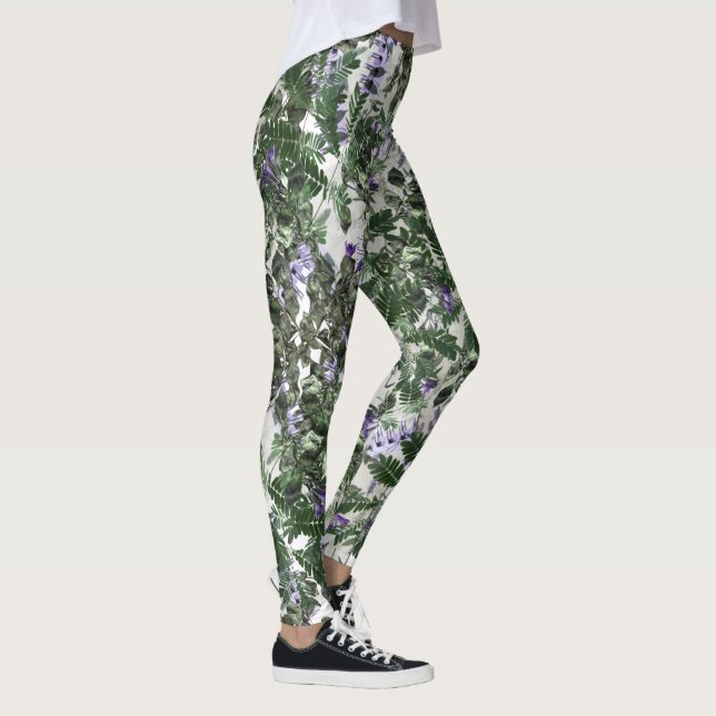 Leggings florais e espirais (Direita)