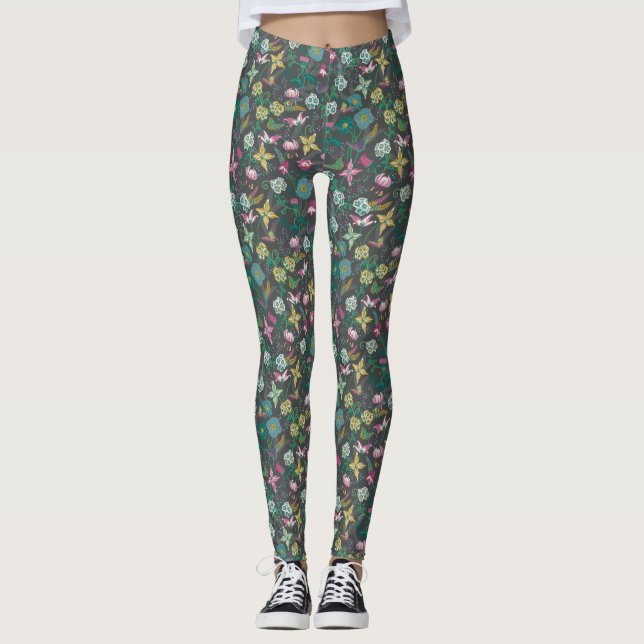 Leggings Florais Elegantes Bohemian (Frente)
