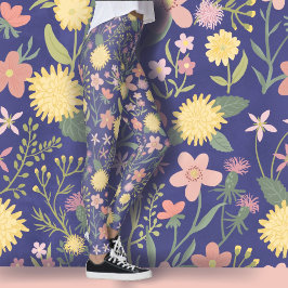 leggings florais flores lindas flores cor-de-rosa 
