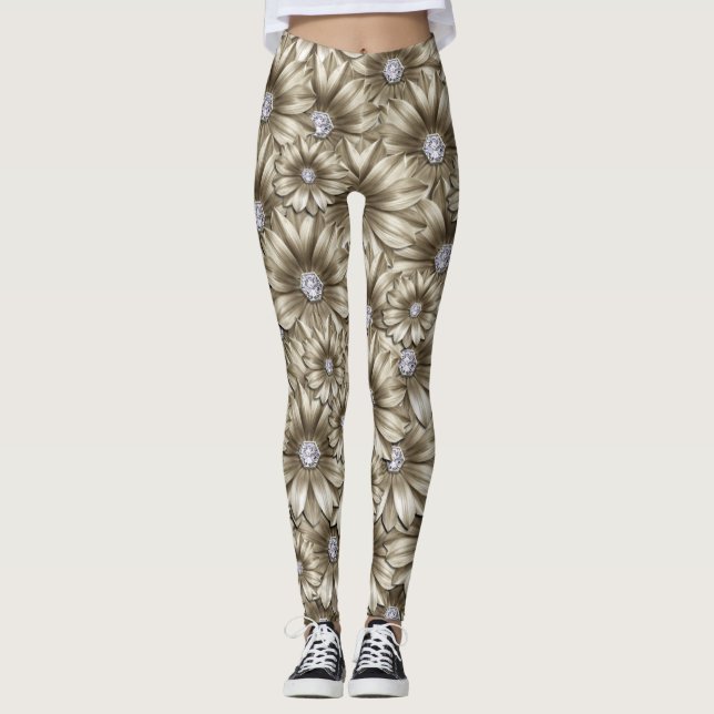 Leggings Florais Gemstone (Frente)