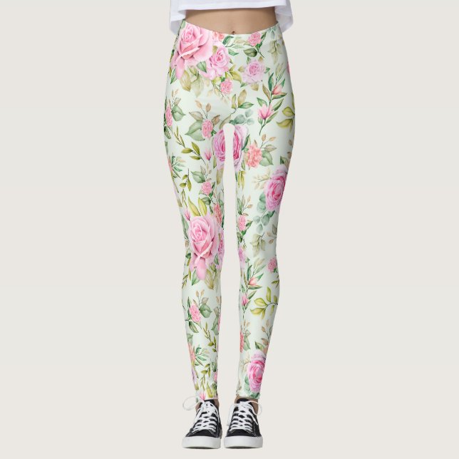 Leggings Florais Lindas (Frente)
