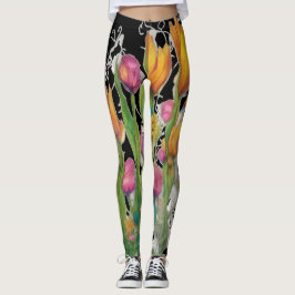 Leggings florais modernas selvagens