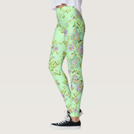 Leggings Florais Verdes