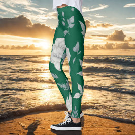 Leggings Florais Verdes