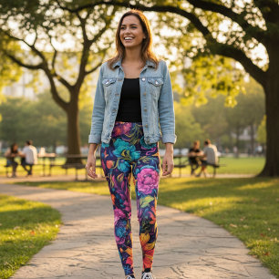 Leggings Florais Vibrantes