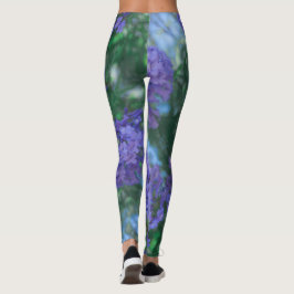 Leggings Flores Árvore de Jacaranda Cores Pastel
